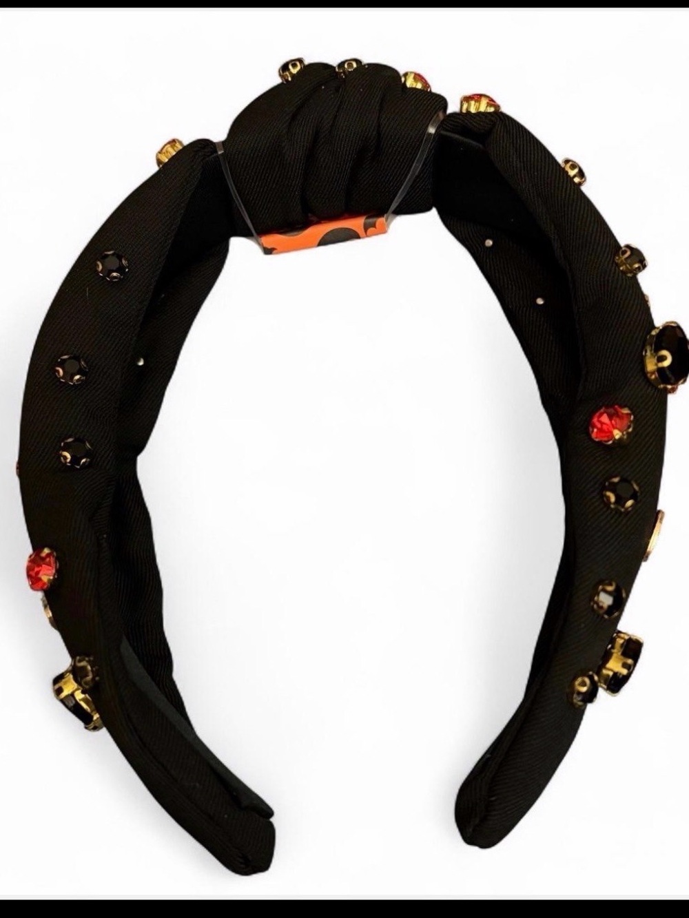 Piper K Halloween Black Crystal Padded Headband